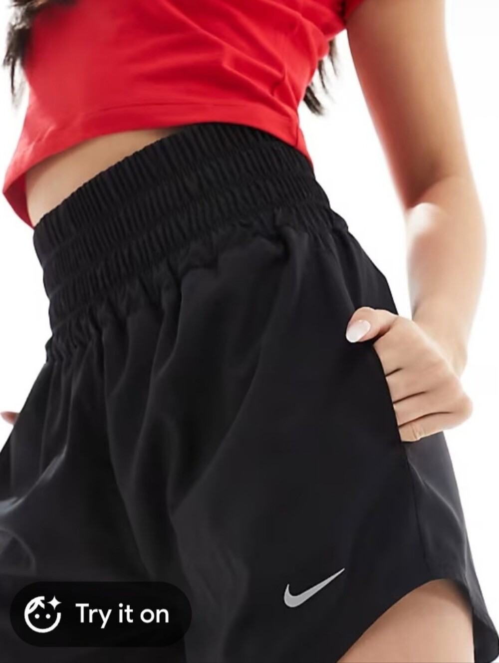 Women's Nike One Dri-FIT High-Waisted 2-in-1 Shorts. Small GREEN, NEW. No Tags